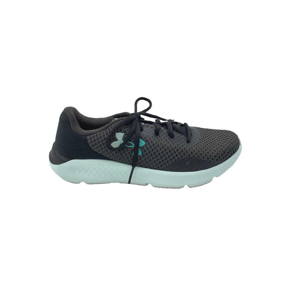 Under Armour Women's Charged Pursuit 3 Low Top Running Shoe Blk/Aqua - Medium